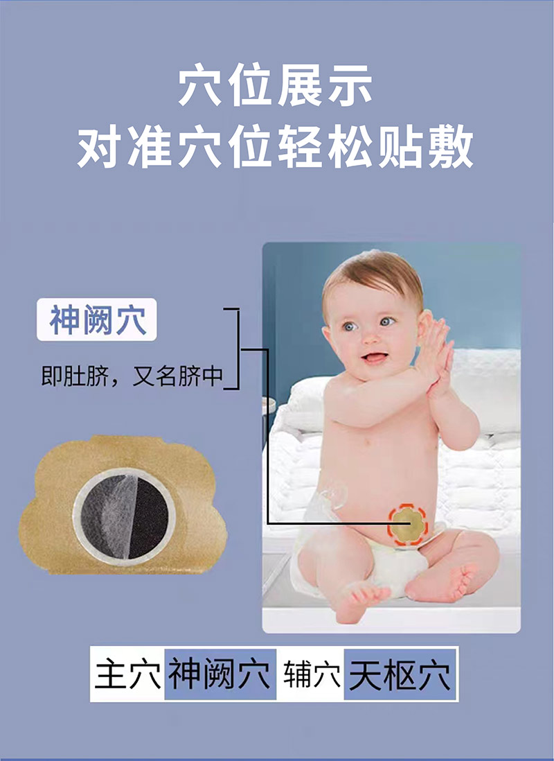 兒童腹瀉保健貼穴位展示 兒童腹瀉保健貼穴位展示